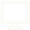 A gray computer monitor icon, reminiscent of those used in Dovetail Log Cabin Homer Alaska digital systems.